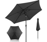 TolleTour Parasol 2,7 m gris Parasol de balcon, parasol à pied déporté, parasol de jardin, parasol de marché, parasol de terrasse avec housse de protection Protection solaire UV30+