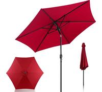 TolleTour Parasol 2,7 m rouge Parasol de balcon, parasol à pied déporté, parasol de jardin, parasol de marché, parasol de terrasse avec housse de protection Protection solaire UV30+