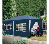 TolleTour Pavillon Tente de jardin - Pavillon de jardin étanche avec Easy-Klett, protection parfaite par tous les temps Bleu 3x6m