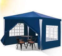 TolleTour Pavillon Tente de jardin - Pavillon de jardin étanche avec Easy-Klett, protection parfaite par tous les temps Bleu 3x3m