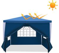 TolleTour Pavillon Tente de jardin - Tente de réception robuste de haute qualité avec pergola Bleu 3x3m