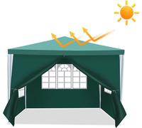 TolleTour Pavillon Tente de jardin - Tente de réception robuste de haute qualité avec pergola Vert 3x3m