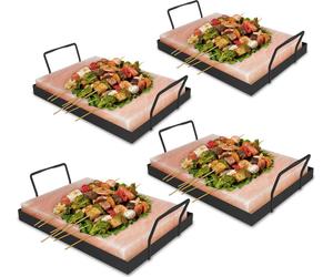 TolleTour Pierre à sel avec support Pierre à sel pour barbecue 30x20x3cm Set Yakiniku CHEF BBQ XL Griller 4X
