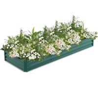 TolleTour : potager surélevé, bac à fleurs, parterre, parterre d'herbes aromatiques, rehausse pour bac à fleurs, 240 x 90 x 60 cm, vert