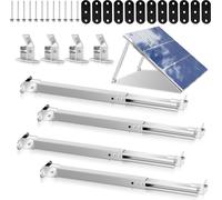TolleTour Pour 2 Panneaux Solaires Support de Module Solaire 10-30° Equerre de Montage Individuelle Réglable pour Toit Plat,Panneaux Solaires Mobiles