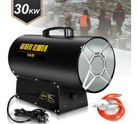 TolleTour Soufflerie de chauffage à gaz Chauffage à gaz Chauffage à air chaud Chauffage de chantier 30kW Séchoir de chantier, 15000 W, protection contre la surchauffe pour 450㎡ Ateliers, ponts routier