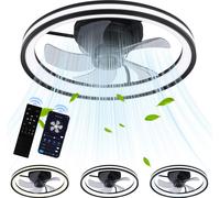 TolleTour Ventilateur de plafond Ø 50cm LED Plafonnier avec éclairage et télécommande Plafonnier