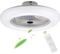 TolleTour Ventilateur de plafond 80W avec éclairage Télécommande Lampe LED Luminosité réglable Fonction minuterie