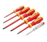 TOLSEN Set De 6 Tournevis Isolés VDE 1000V Pour Électricien Phillips Et Fente