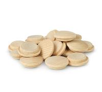 Tolux Bouchons Cache-vis en Bois Ø 25 mm, Bouchons en hêtre avec tête Ø30mm, Cache Trou Bois pour Trous de vis, pour Meubles et travaux du Bois, 25pcs