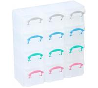 TOM boîte de rangement en polypropylène transparent 12 compartiments