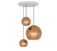 Tom Dixon Copper Pendant System LED Pendelleuchte, Trio Round