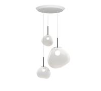 Tom Dixon Melt Pendant System Opal/Silver Pendelleuchte, Trio Round