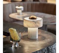 Tom Dixon Stone Portable Akku Tischleuchte, Gold