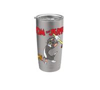 Tom et Jerry WBUTAJ03 Produit officiel de dessin animé classique Gobelet isotherme en acier inoxydable double paroi