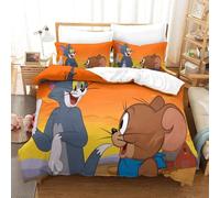 Tom&jerry Chambre D¿¿Coration Ensemble De Literie Motif Imprim¿¿ D Ultra Doux Housse De Couette Fermeture ¿¿Clair Dissimul¿¿E Housse De Couette Taie D'ore