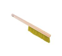ToM PaR Brosse à Récurer Bois 45 cm, Poils Mixtes, Incassable - Jaune | Manche ergonomique bois, ne se déforme pas, ne raye pas - maniable pour auto et maison