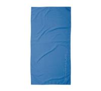 TOM TAILOR Serviette de Fitness, 50x100 cm, 80% polyester, 20% polyamide/ microfibre, avec fine couture en chaîne et logo en relief, SPORTS TOWEL Bleu (Cool Blue)