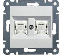 Toma doble RJ45 cat.6 FTP, LUMINA, blanco polar