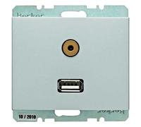Toma USB/audio 3,5 mm., K.5, aluminio