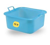 Tomaino Bassine en plastique, salle de bain cadre, récipient multi-usages (15 lt)