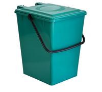 Tomaino - Poubelle de tri sélectif 10 l - Poubelle humide, verre, papier et plastique avec poignée anti-randonnement - Poubelle pour cuisine et extérieur - Vert