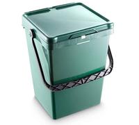 Tomaino - Poubelle de tri sélectif 20 l - Poubelle humide, verre, papier et plastique avec poignée anti-randonnement - Poubelle pour cuisine et extérieur - Vert