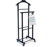 Tomaino Valet De Chambre Bois, Portant Vetement Solide à Roulettes, Valet De Nuit, Chevalet Vetements Pour Chambre - Ambrogio