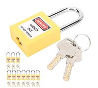 Tomantery 10 Ensembles de Cadenas de sécurité en Nylon avec Serrure de | Serrure d\'étiquetage avec poutre en acier chromé, pour usage industriel chimique