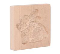 Tomantery Moule à Biscuits en Bois de Hêtre, Moule de Cuisson Lisse sculpté pour la Cuisine, Lavable et Réutilisable, à Tampons, Bois de Hêtre, 1 X à Biscuits en (Lapin)