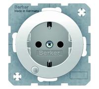 Tomas de corriente SCHUKO con LED de control, R.1/R.3, blanco polar, brillo