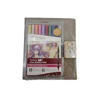 Tombow ABT-10C-MANGA2-ST Kit Manga Shojo : 10 feutres pinceaux à deux pointes + tampon manga
