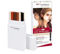 Tombow ABT-12P-4, Feutre ABT Dual Brush Pen avec deux pointes, Couleurs : portrait , 12pcs