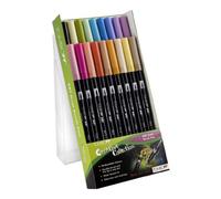 Tombow ABT-18C-2 Lot de 18 Feutres pinceau à 2 pointes, couleurs secondaires