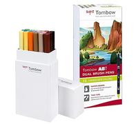 Tombow ABT-18P-6Tombow ABT Dual Brush Pen set de 18 pièces, couleurs paysage