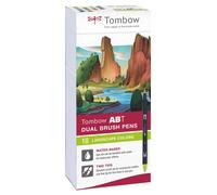 Tombow ABT-18P-6Tombow ABT Dual Brush Pen set de 18 pièces, couleurs paysage