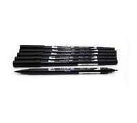 Tombow - Abt - Feutre Double Pointe - Noir - Lot De 6 (Import Royaume Uni)