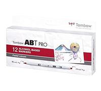 Feutre Tombow ABT PRO Dual Brush à l'alcool 12P-2 Pastel (12)