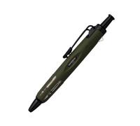 Tombow AirPress BC-AP62 Stylo à bille à air comprimé Kaki | Écriture sur la tête, sur papier humide et par temps froid, zone de préhension caoutchoutée, mine noire