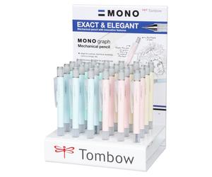 Tombow Crayon graphite MONO graph 0,5 présentoir pastel (24)