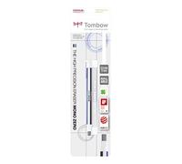 Tombow Stylo gomme Mono zéro pointe rectangulaire 2,5x5 mm recharge lot de 10 blanc/bleu/noir