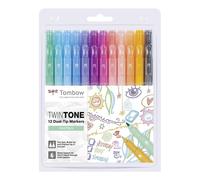 Tombow Etui De 12 Feutre Double Pointe "Twintone" Pastell Colours