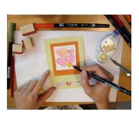TOMBOW Peintre double fibre "Dual Brush Pen ABT" nuances de gris 12 crayons