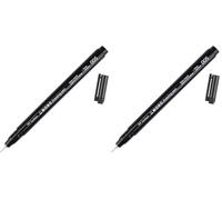 Tombow Fineliner MONO drawing pen, largeur de trait 005 (env. 0,20 mm), encre pigmentée, résistante à l'eau et à la lumière, pour les croquis, pour illustrer et dessiner, noir, WS-EFL-H-005 (Lot de 2)