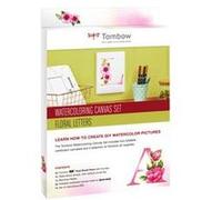 Tombow Kit aquarelle & toile 'Lettres florales' G