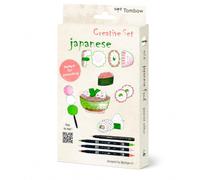 Tombow Kit créatif Tombow Japan : Japanese Food avec feutres pinceaux ABT, crayon, papier aquarelle [JAPAN-SET6]