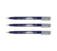 TOMBOW Lot de 3 Feutres Dessin et Calligraphie Pointe Brush Fudenosuke couleur gris