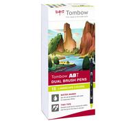 Tombow ABT-18P-6Tombow ABT Dual Brush Pen set de 18 pièces, couleurs paysage