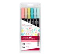 Tombow Feutre double pointe 'ABT DUAL BRUSH PEN', set de 6