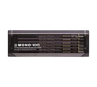 Tombow MONO-100-4B Lot de 12 Crayons graphite MONO 100, dureté 4B, Noir